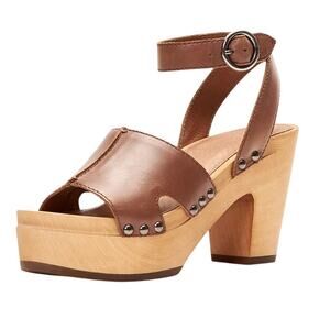 Frye Womens Zelda Seam Clog Sandals US 6.5M EU 37 Brown Leather NIB
